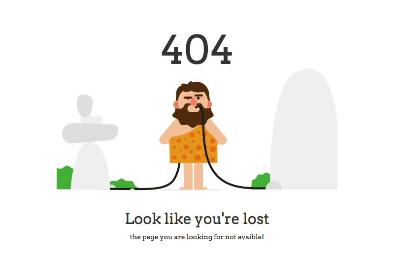 Prehistoric 404 Page
