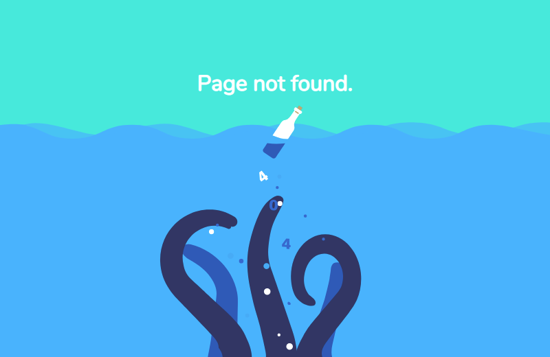 404 Page - Tentavle SVG Illustration & Animation