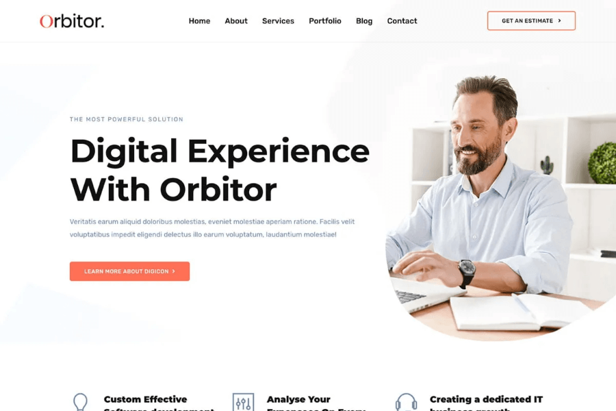 orbitor hugo software company website template
