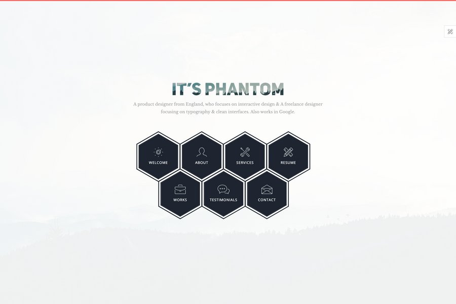 phantom best hugo portfolio website template